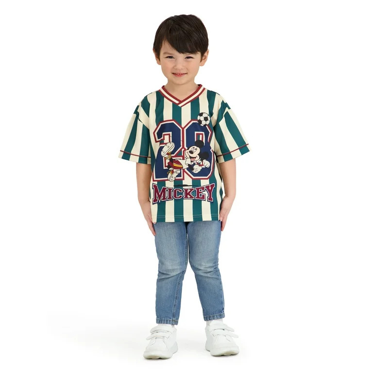 Mickey Mouse Toddler Boy Short Sleeve Jersey, Sizes 12 Months-5T | Walmart (US)
