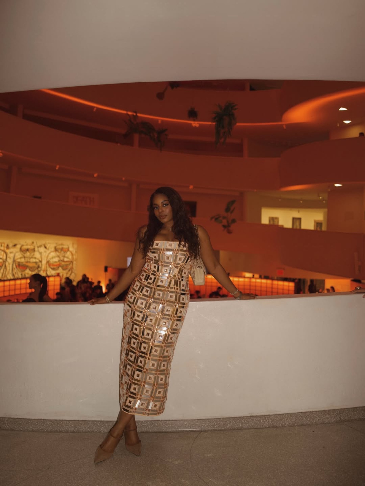 Night at the museum ✨🤍 wearing the most stunning geo embellished midi dress from ASOS - currently 50% off! This is the perfect holiday outfit, whether for a Christmas outfit or for NYE! Will sell out soon - linking this sequin dress below! .. For more links to women’s button-down cardigan, universal thread, stripes uk, melissa murrell, wedding guest dress, stripe deutschland, georgia louise1, courtney wears, sisterstudio, fall wedding guest dress, follow me on LTK! ✨

#LTKSeasonal #LTKStyleTip #LTKHoliday