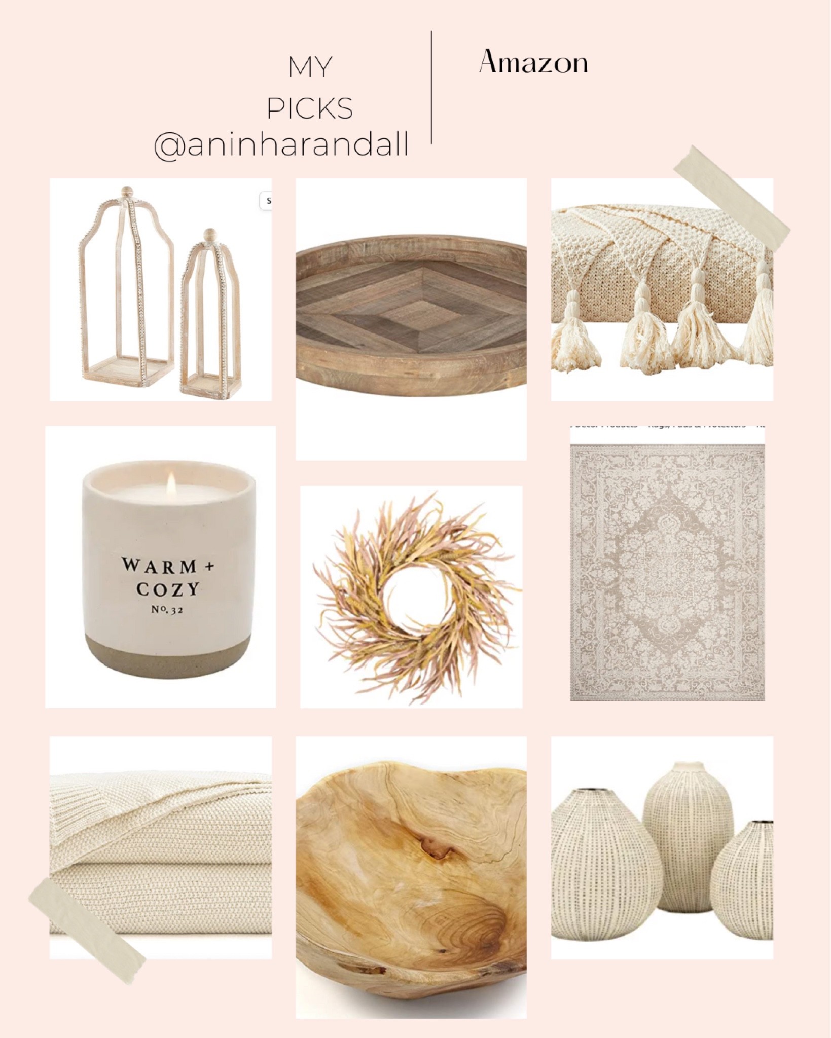 Amazon picks, home decor, lanterns, tray, throw blanket, wreath, candle, bowl, vases 

#LTKunder100 #LTKhome #LTKSeasonal