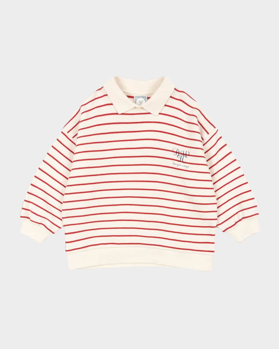 Rosie H-W x Kid's Striped Sweatshirt, Size 12M-6 | Neiman Marcus