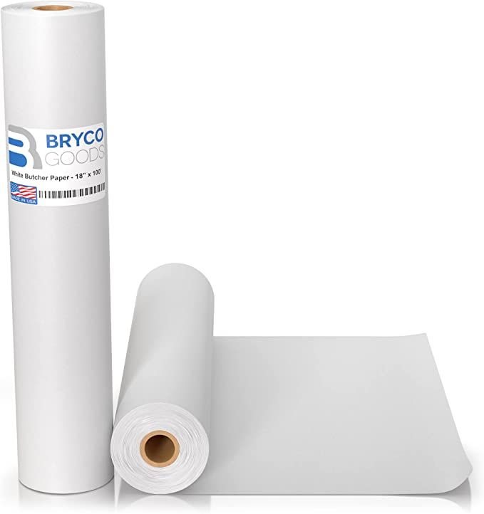 White Kraft Butcher Paper Roll - 18 Inch x 100 Feet (1200 Inch) - Food Grade Wrapping Paper for S... | Amazon (US)