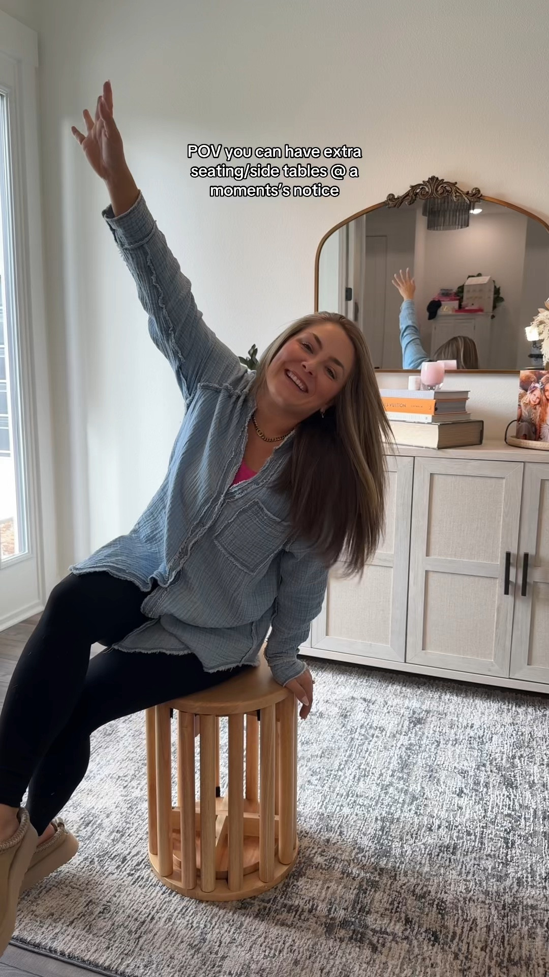 Bar Stools Set of 4,Wooden Stool,Stackable Stools,18 Inch Stool,Classroom Stools,Sturdy and Durable,No Installation Required,Top Stackable Round Stools for Dining Room,Bedroom,Living Room(Natural)

#LTKWatchNow #LTKHome