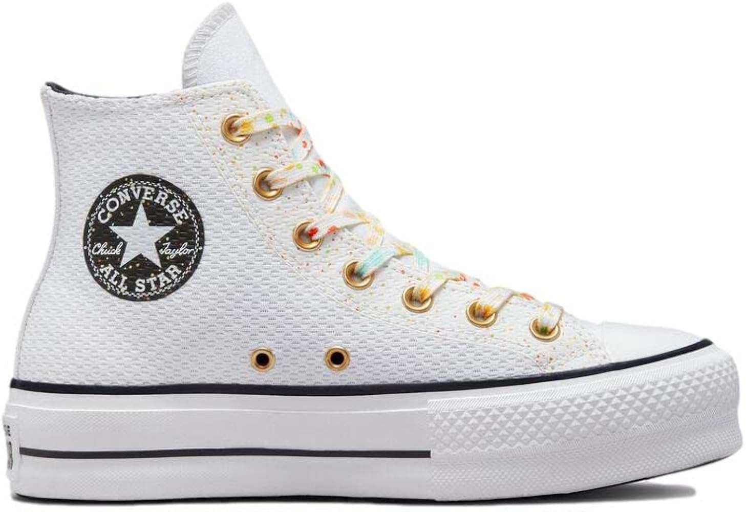 Converse Womens Chuck Taylor All Star Lift Sneakers White/Storm Wind SZ 6 | Amazon (US)