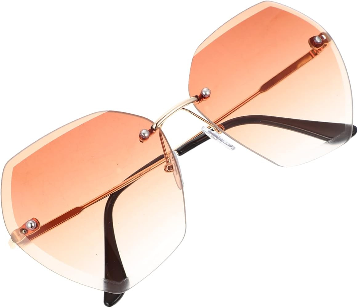 Rimless Frame Sunglasses for Women All Match Party Eyewear Funny Eyeglasses for Events Versatile ... | Amazon (US)