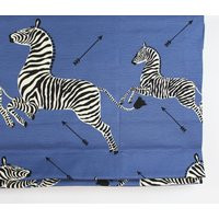 Scalamandre Zebras Roman Shades | Shown in Denim-Comes Other Colors | Etsy (US)