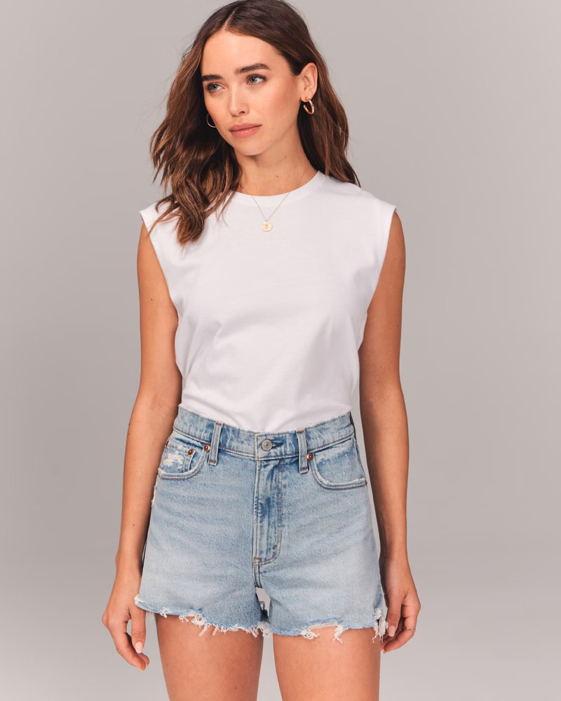 90s High Rise Cutoff Shorts | Abercrombie & Fitch (US)