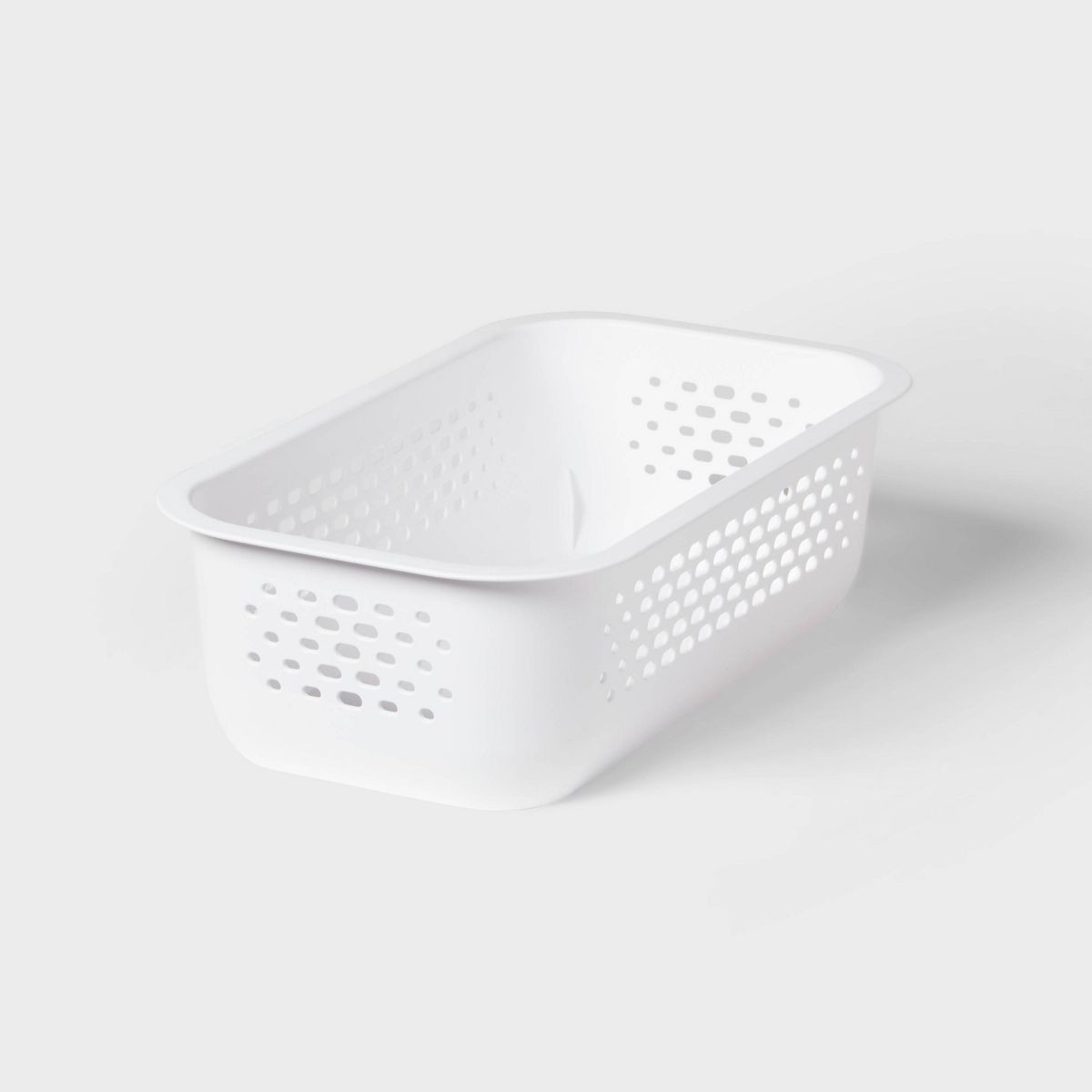 Narrow Small Decorative Plastic Bin White - Brightroom™ | Target