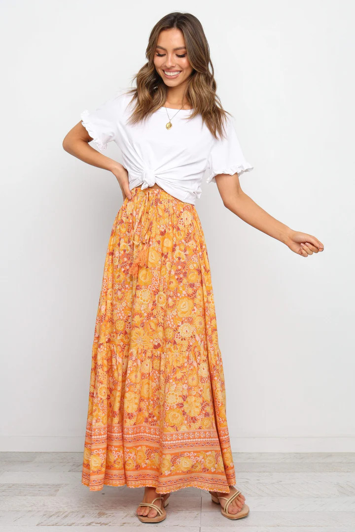 Nyasa Skirt - Orange | Petal & Pup (US)