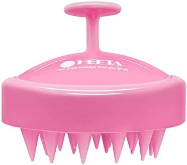 Hair Shampoo Brush, HEETA Scalp Care Hair Brush with Soft Silicone Scalp Massager (Rose Pink) | Amazon (US)