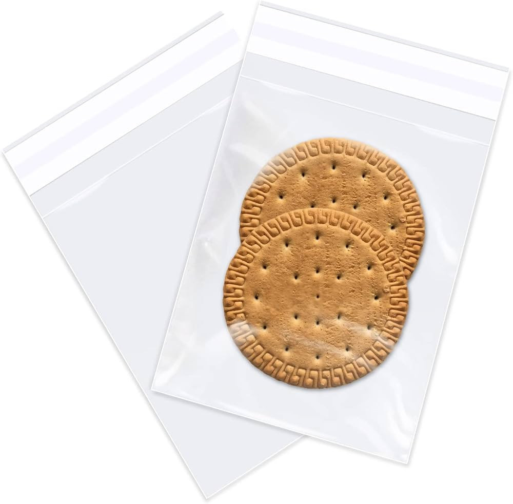 WEPOLY 3" x 5" (100 Count) Clear Cellophane Bags - Self Sealing Cello Plastic Poly Bags- for Phot... | Amazon (US)