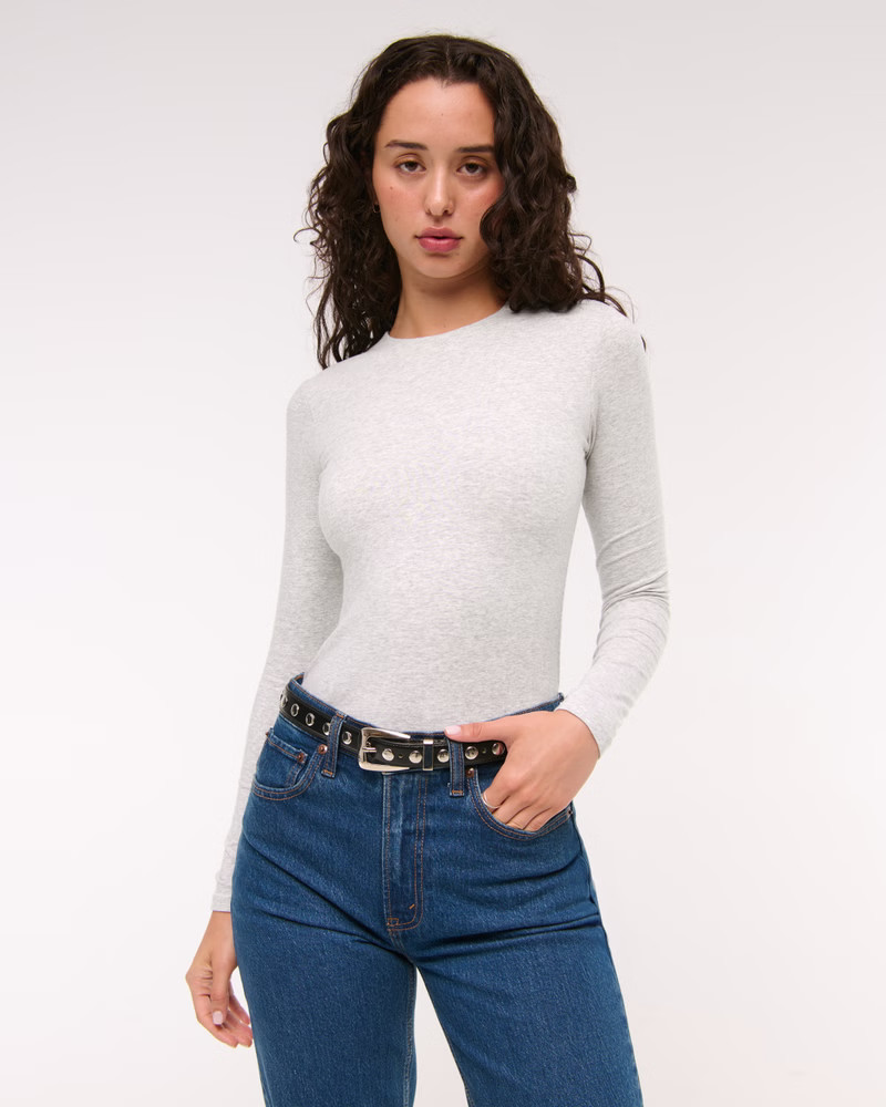 Double-Lined Long-Sleeve Baby Tee | Abercrombie & Fitch (US)