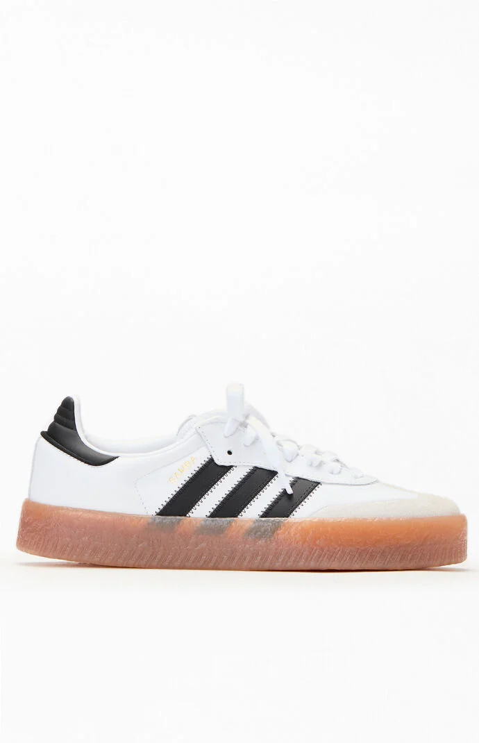 Adidas Women's Samba Sneakers in White/Black - Size 9.5 | PacSun