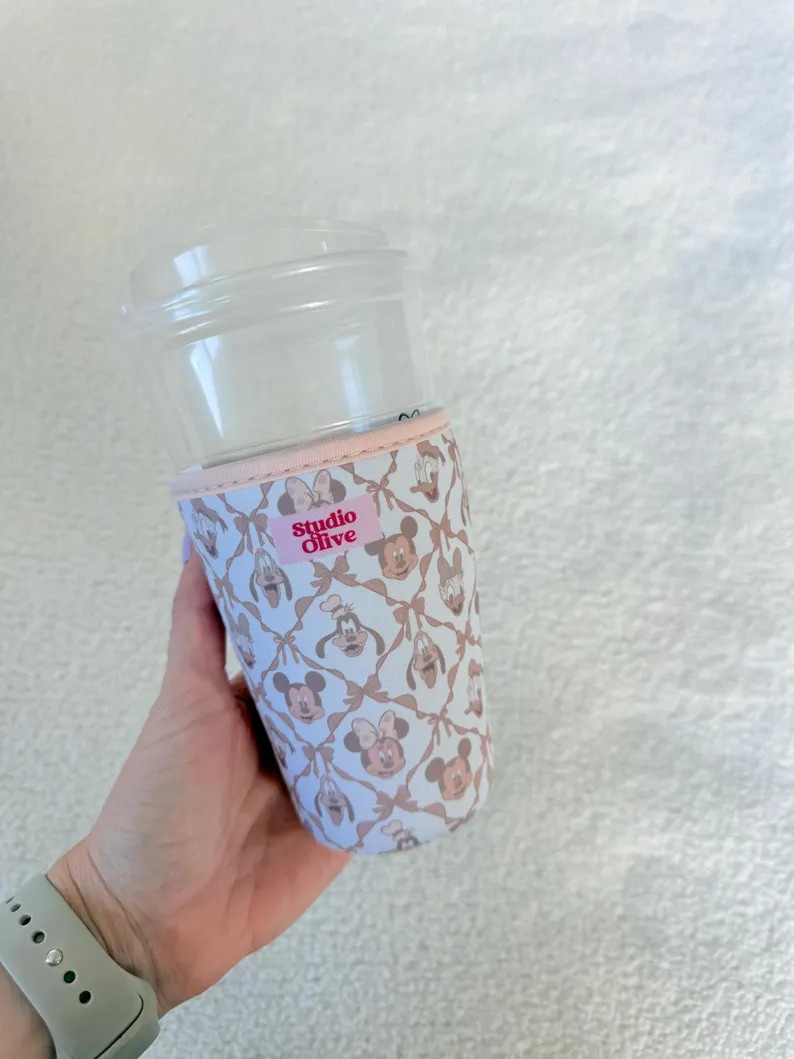 Neutral Girly Characters Drink Sleeve - Coffee Sleeve - Character Iced Coffee Sleeve | Iced Drink... | Etsy (Global)