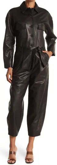 FRAME Leather Belted Jumpsuit | Nordstromrack | Nordstrom Rack