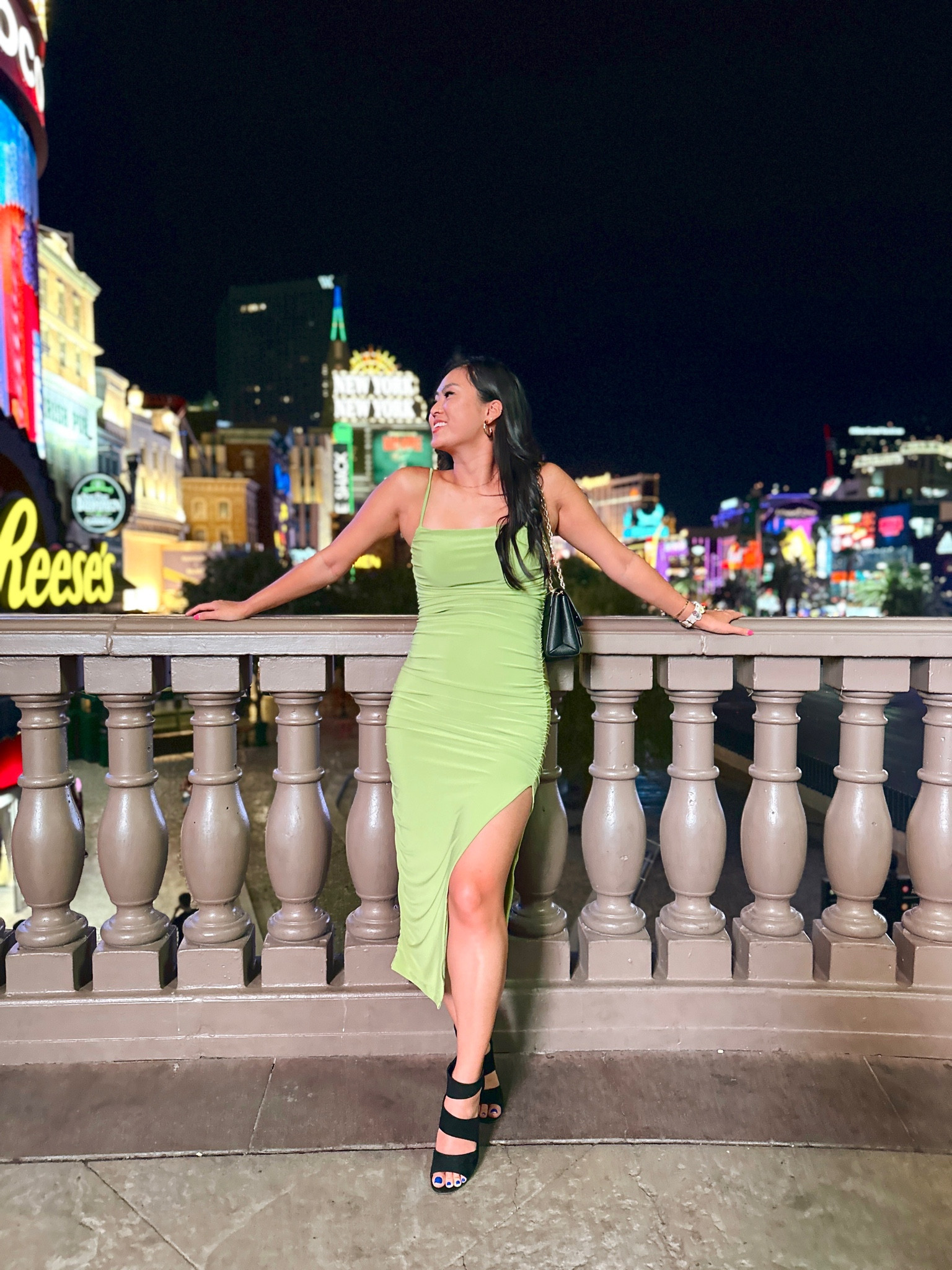 Loved this mesh ruched midi dress for Vegas! It features a side slit, padded bra, and adjustable straps for a flattering fit. Comes in multiple colors and can be worn for lots of occasions! (Wearing a size Small in Olive Green)

Las Vegas Outfit | Wedding Guest Dress | Clubbing Dress | Cocktail Dress | Dinner Dress

#LTKunder100 #LTKwedding #LTKtravel