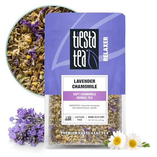 Tiesta Tea - Lavender Chamomile Herbal Tea, Loose Leaf, Calming Blend with Chamomile, Lavender, and Lemongrass, Caffeine-Free Herbal, Great for Hot or Iced, Resealable Pouch, 25 Cups, 0.9 Ounce | Amazon (US)