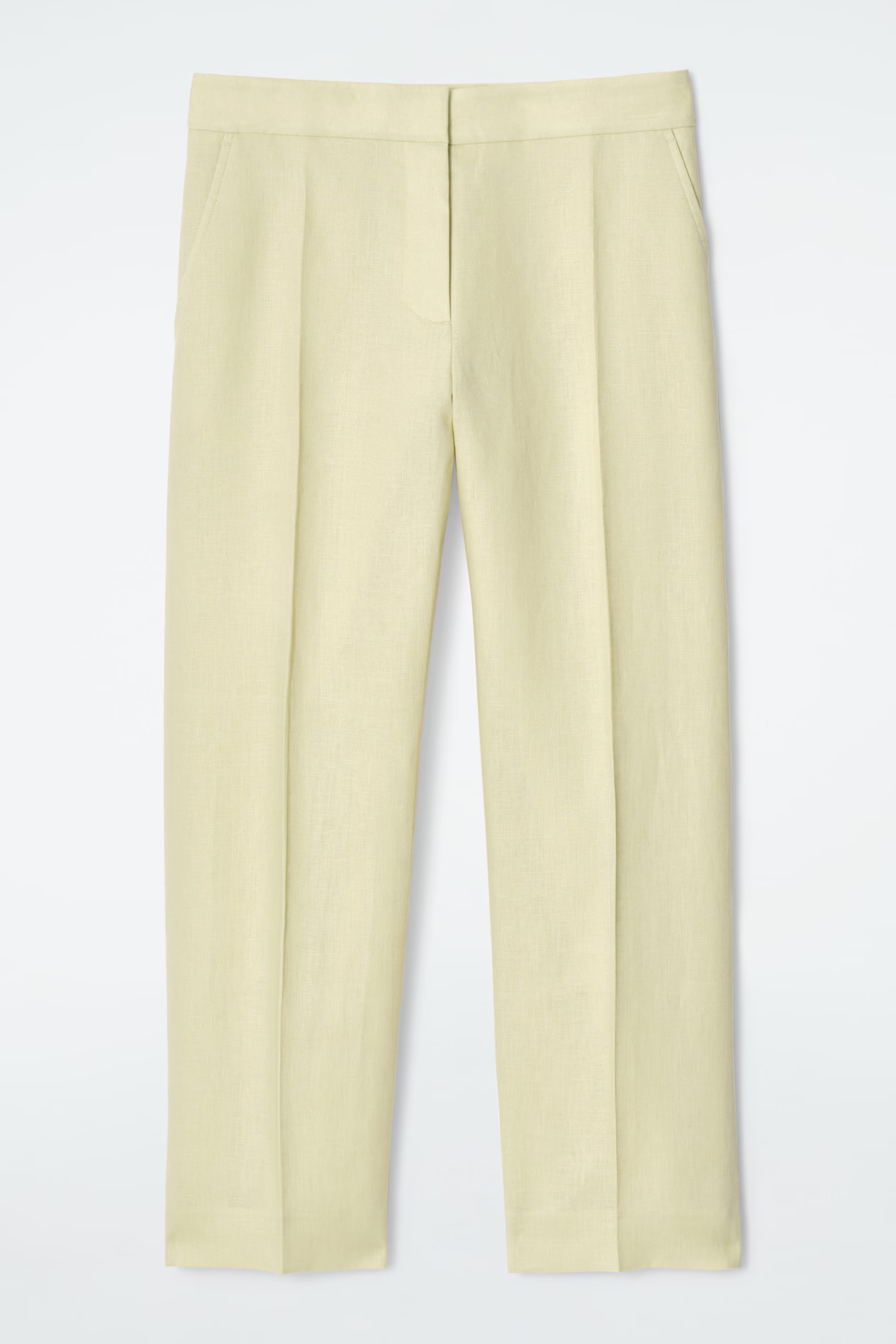 PANTALONES DE LINO SLIM FIT - AMARILLO MANTEQUILLA | COS (EU)