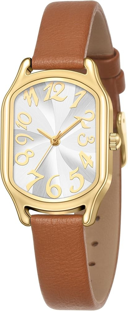 Asan Ge Women's Leather Strap Watch, Elegant Stylish Square Watches for Women, Waterproof Womens ... | Amazon (US)