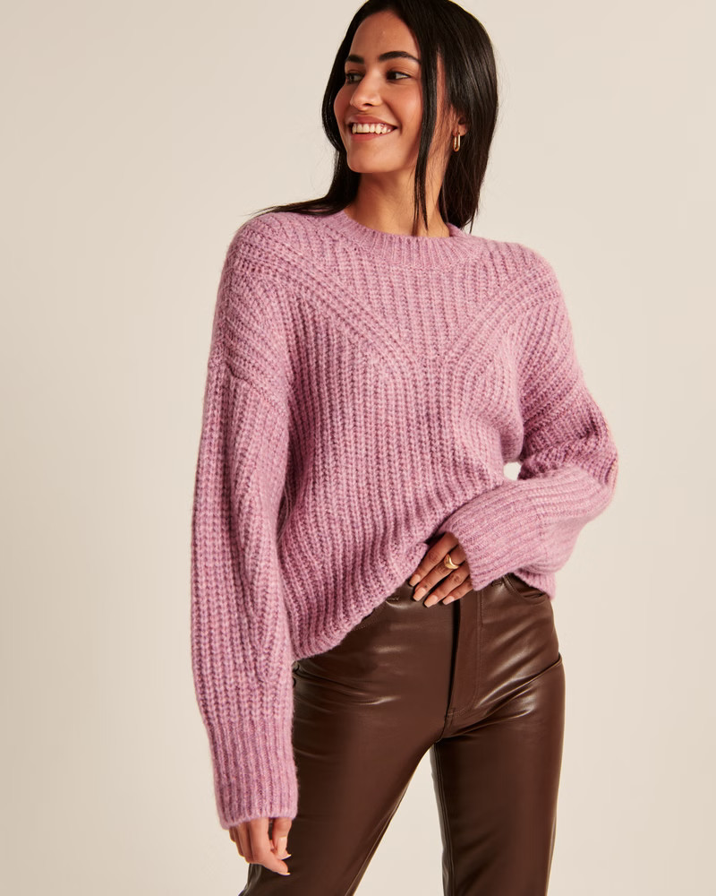 Women's Fluffy Crew Sweater | Women's 30% Off Select Styles | Abercrombie.com | Abercrombie & Fitch (US)