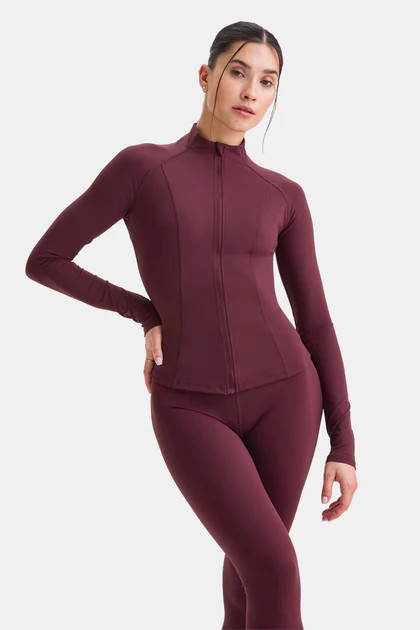 DAYFLEX ZIP THROUGH JACKET - BURGUNDY | TALA (UK)
