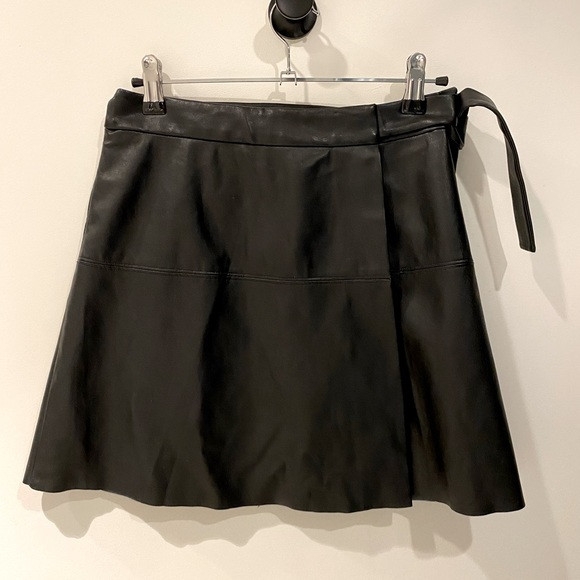 Aritzia Wilfred Free Vegan Leather Wrap Skirt | Poshmark