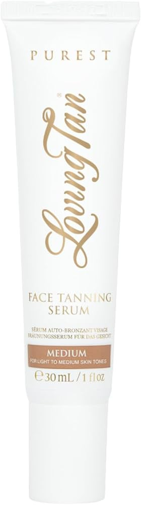 Loving Tan Purest Face Tanning Serum, Medium - Sunless Tanner Made From 97% Certified Organic & N... | Amazon (US)