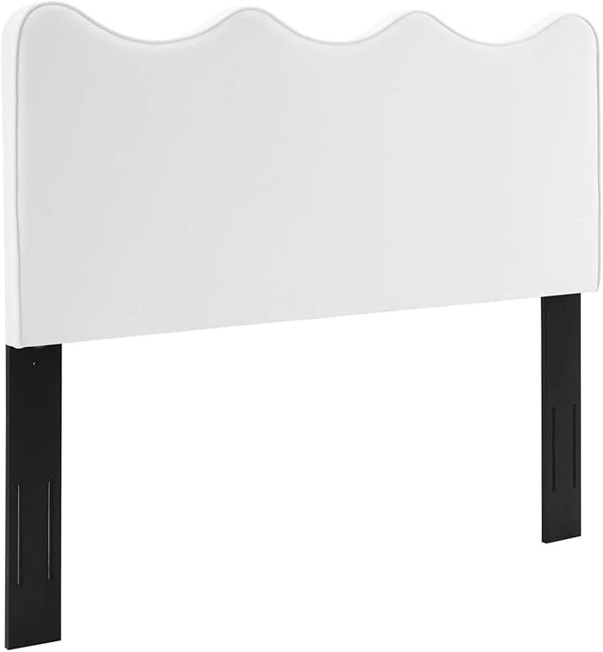 Modway Athena Performance Velvet Headboard, Full/Queen, White | Amazon (US)