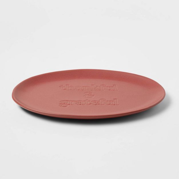 16&#34; Stoneware Thankful Serving Platter - Threshold&#8482; | Target