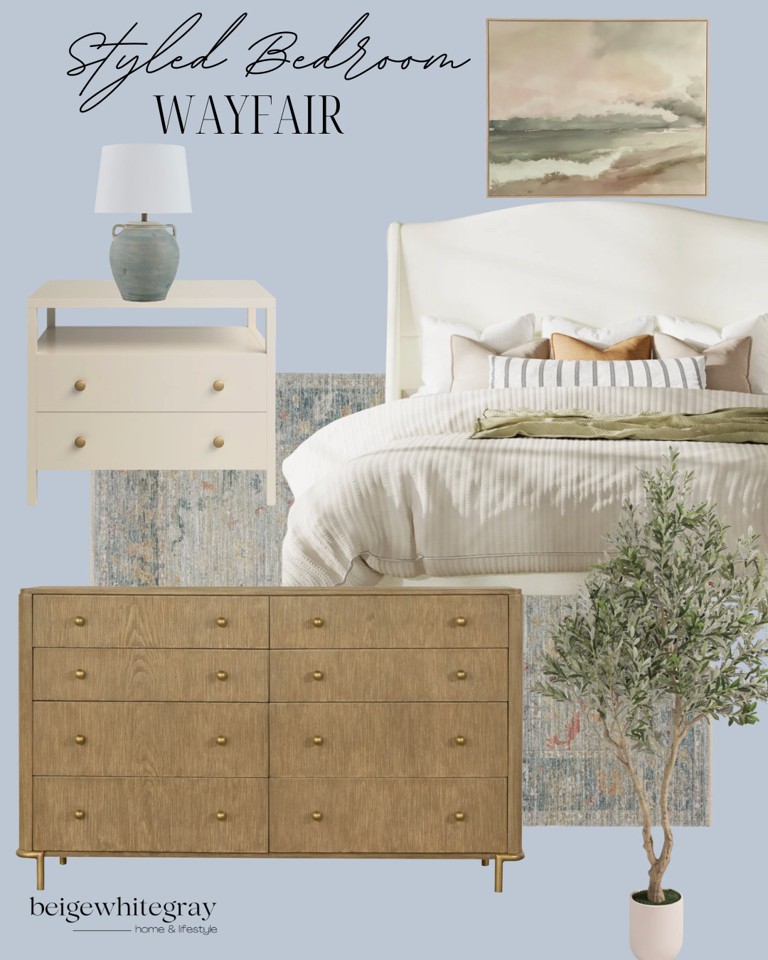 Wayfair bedroom finds, Wayfair home decor, bedroom decor ideas, cozy bedroom inspiration, neutral bedroom decor, blue bedroom decor, traditional bedroom style, transitional bedroom decor, bedroom furniture finds, Wayfair furniture, upholstered bed, bedroom dresser, bedside table decor, bedroom rug ideas, bedroom styling ideas, affordable bedroom decor, designer bedroom inspiration, home decor finds, interior design inspiration, elevated bedroom decor

#LTKHome #LTKSaleAlert