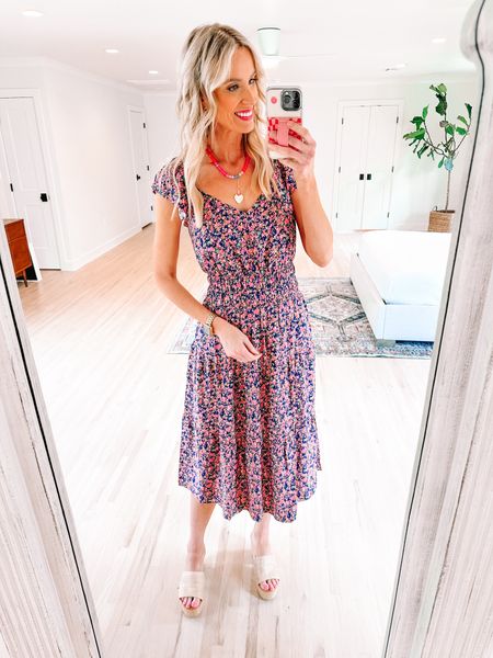 How gorgeous is this dress? I love it with these platform heels! 

Walmart / Walmart dress / summer outfit / midi dress / classic style / beaded necklace  

#LTKfindsunder50 #LTKfindsunder100