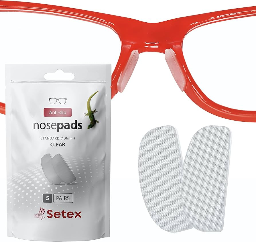 Setex Gecko Grip 1mm Anti Slip Eyeglass Nose Pads, (5 Clear Pair) USA Made, 2500 Innovative Micro... | Amazon (US)