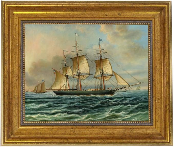 Schooner Bay Co- James E. Buttersworth Baltimore Clipper Architect 8 x 10” Oil Painting Print o... | Amazon (US)