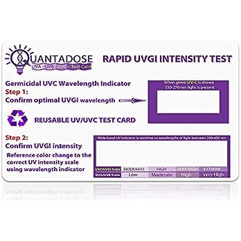2nd Gen QuantaDose® Reusable UVC Light Test Card with UV Intensity Strip Sensitive to UVA/UVB/UV... | Amazon (US)