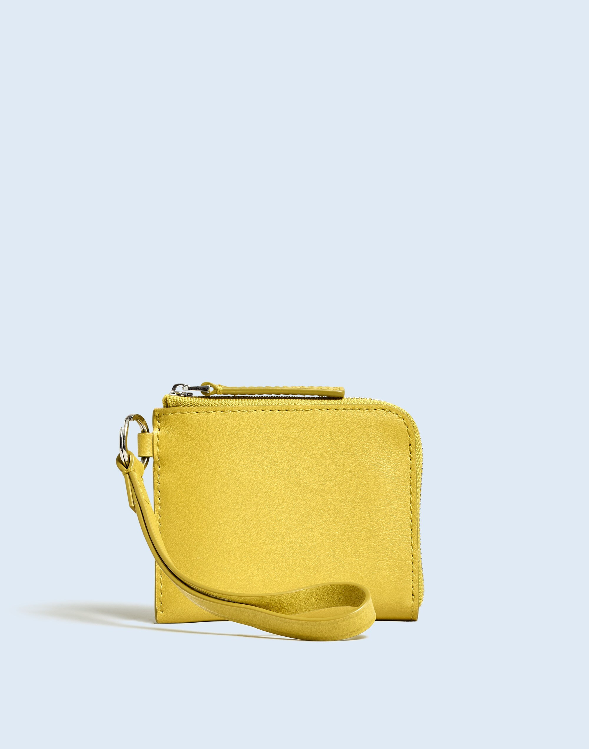 The Essential Small Zip Wallet in Leather | Madewell