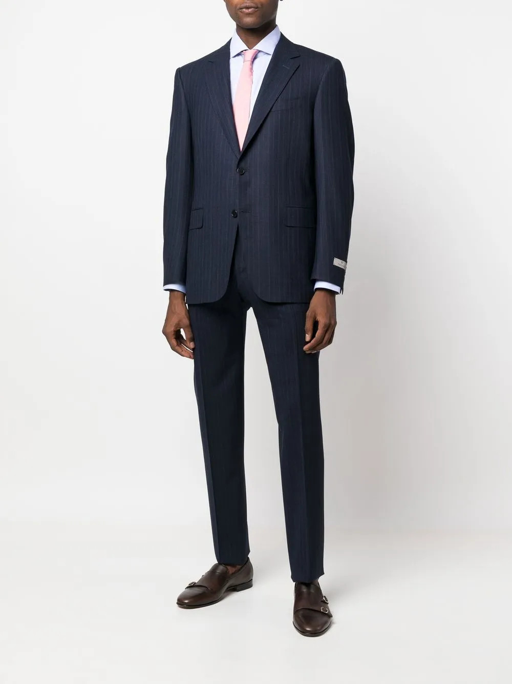 Canali Costume Rayé à Veste à Simple Boutonnage - Farfetch | Farfetch Global