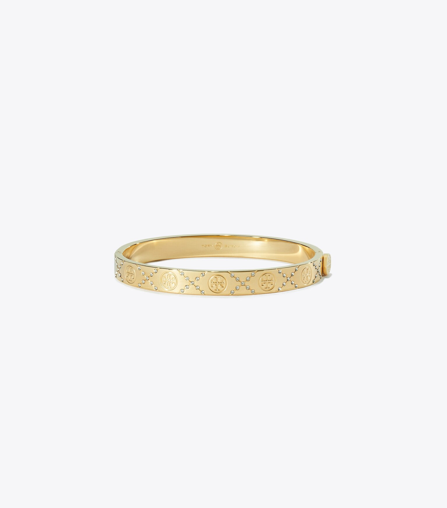 ICON T MONOGRAM PAVÉ HINGE BRACELET | Tory Burch (UK)