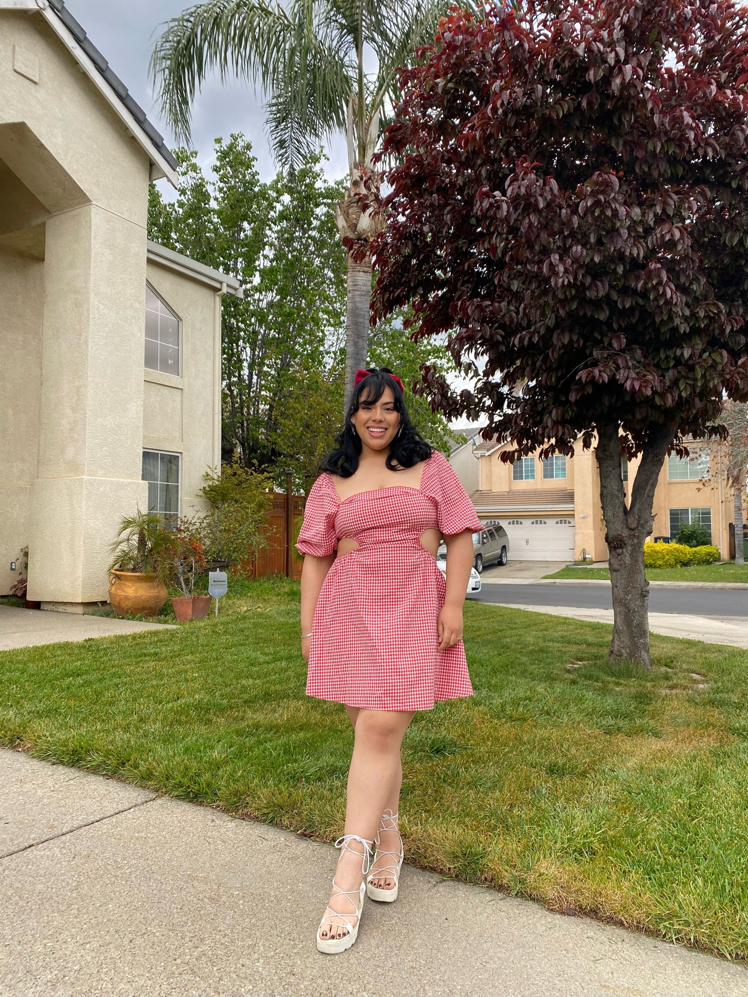 Actual dress is sold out 🥲 #springdress #springfit #easter #summerdress #checkereddress

#LTKSeasonal