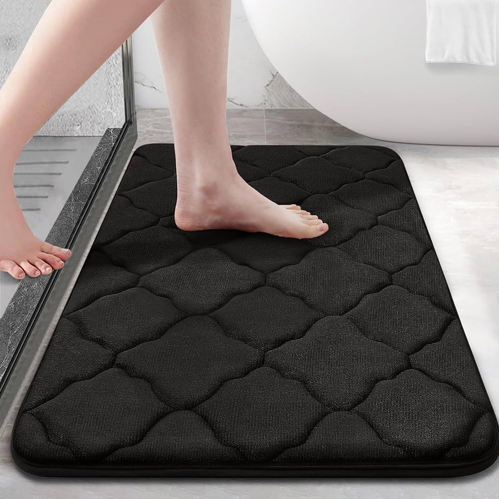 OLANLY Memory Foam Bath Mat Rug 36x24, Ultra Soft Non Slip and Absorbent Bathroom Rug, Machine Wa... | Amazon (US)