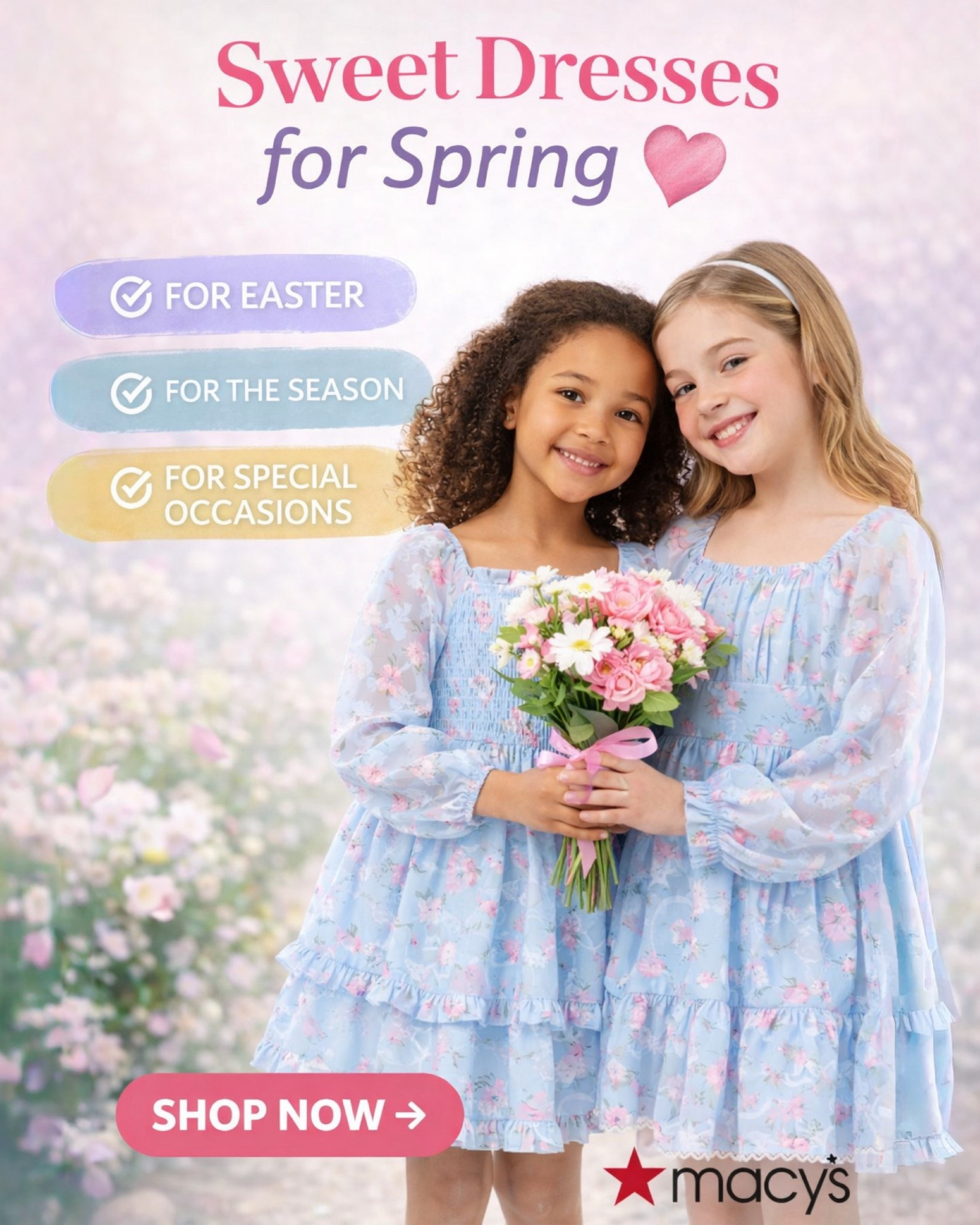 Sweet spring dresses that are perfect for the season 🌸 These floral styles are so cute for Easter, family photos, birthdays, and special occasions. Light, twirly, and full of that soft spring vibe every little girl loves.

Sharing these adorable girls’ dresses from Macy’s so you can shop the looks for spring celebrations 💗

#LTKSpringSale #LTKKids #LTKmomlife