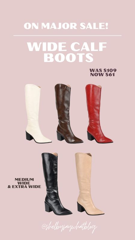 Wide calf boots on major sale!!
WAS  $110 NOW $69. I’m a 16.5” and they are roomy! All colors in stock

#LTKshoecrush #LTKmidsize #LTKsalealert