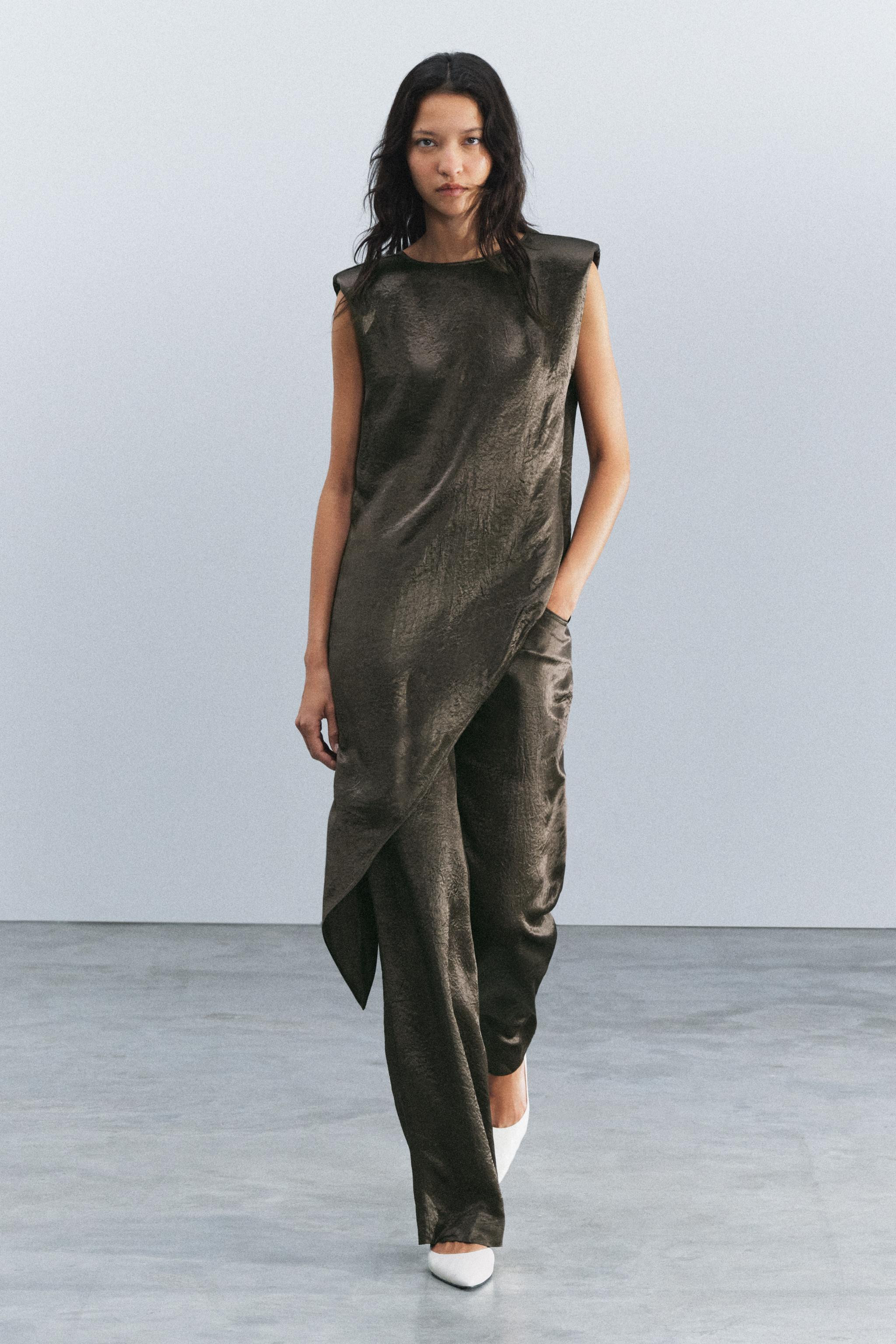 ZW COLLECTION SATIN TOP | Zara US
