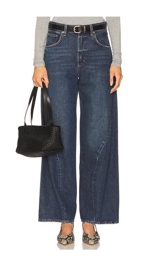 AGOLDE Twist Wide Leg Jeans in Blue. - size 27 | Revolve Clothing (Global)