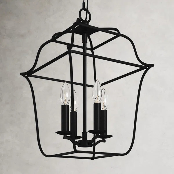 Lark 4 - Light Dimmable Lantern Geometric Chandelier | Wayfair North America