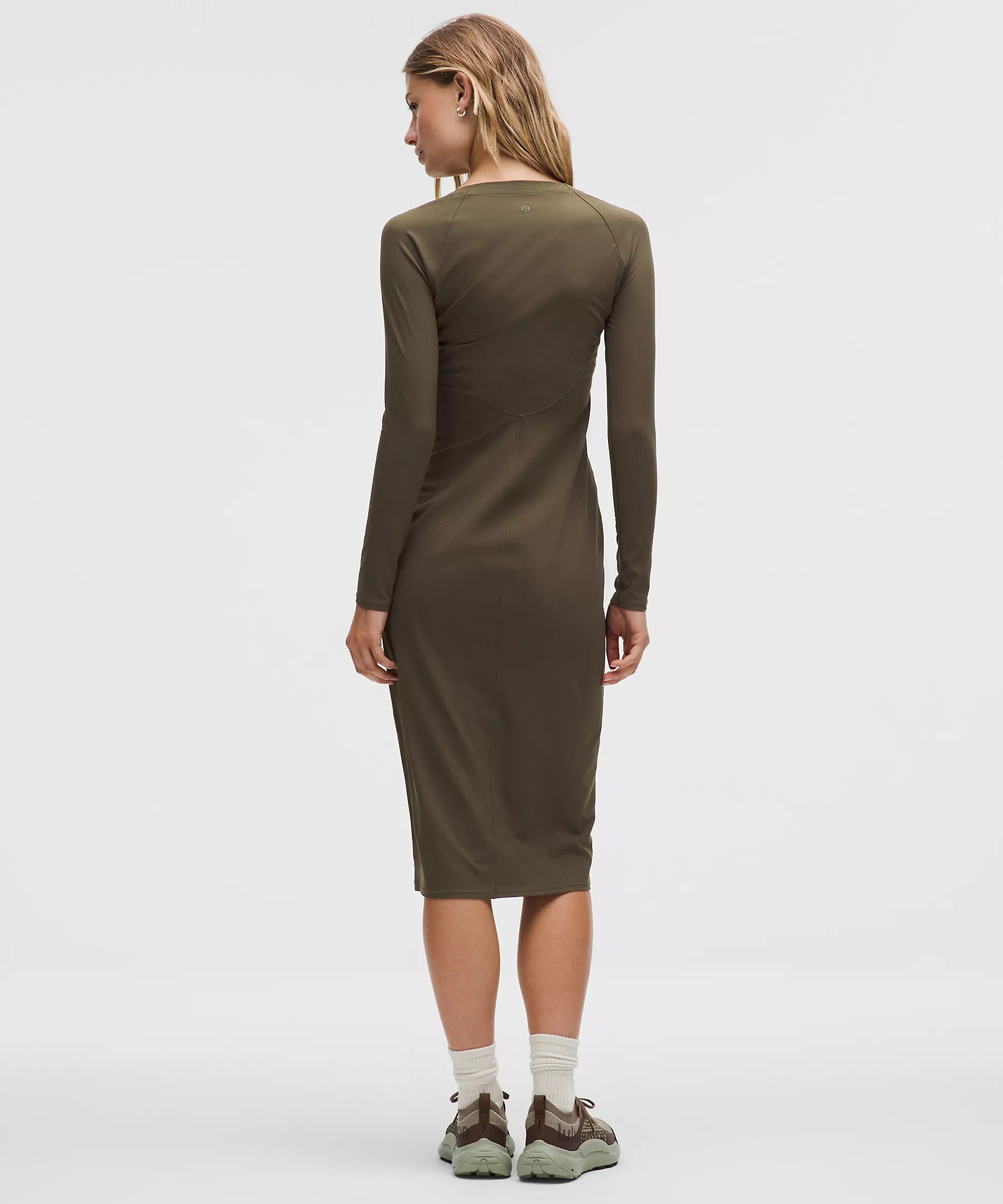All Aligned Ribbed Long-Sleeve Midi Dress | Lululemon (US)