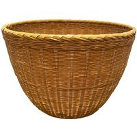 Large Vintage Wicker Basket/Rattan Planter Boho Home Decoration | Etsy (US)