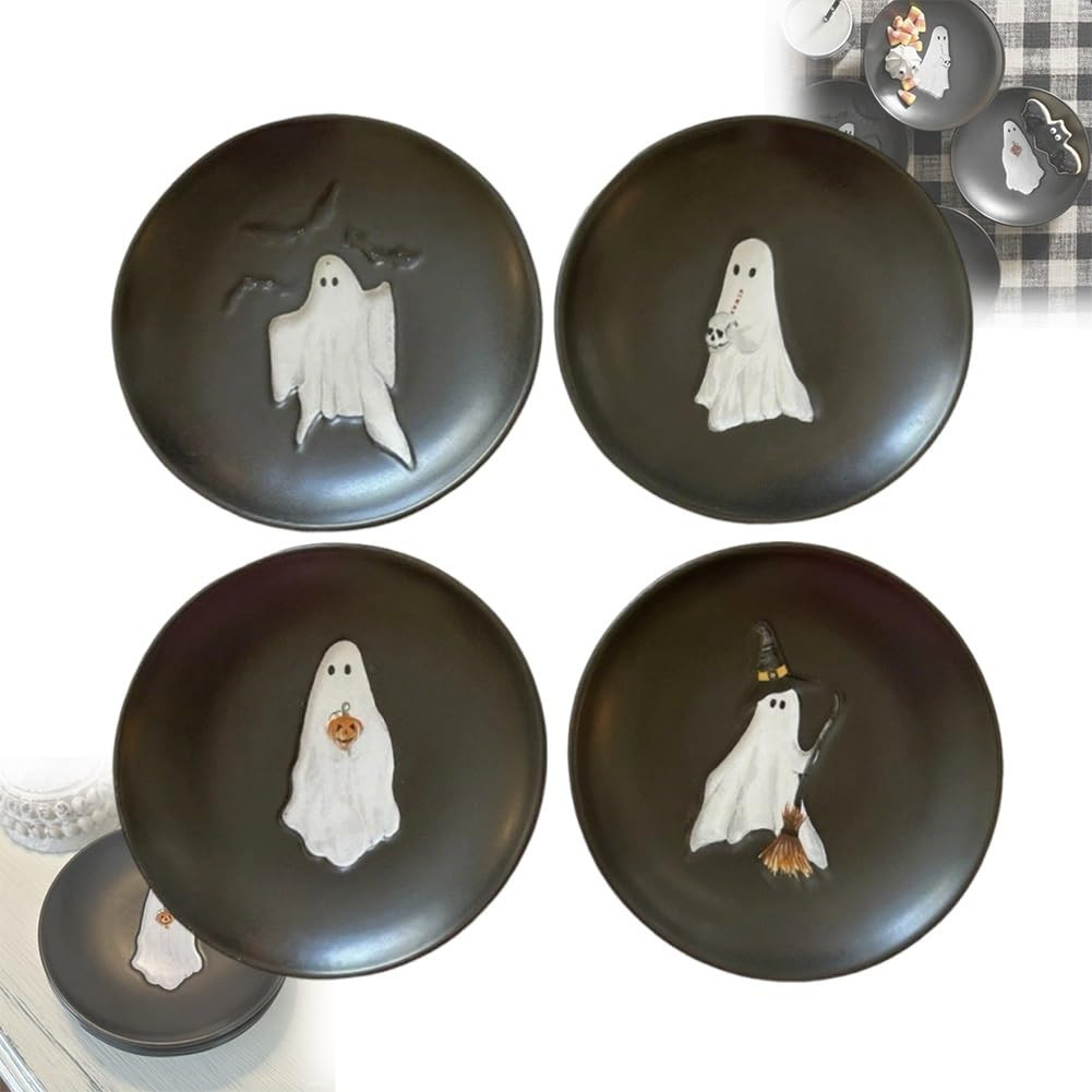 Halloween Ghost Appetizer Platter, Serving Dishes Party Trays, Farmhouse Dessert Pumpkin Ghost, B... | Amazon (US)