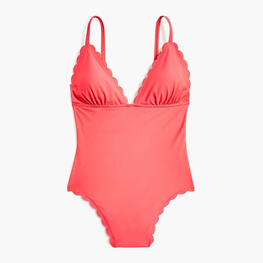 Scalloped one-piece swimsuit | J.Crew Factory