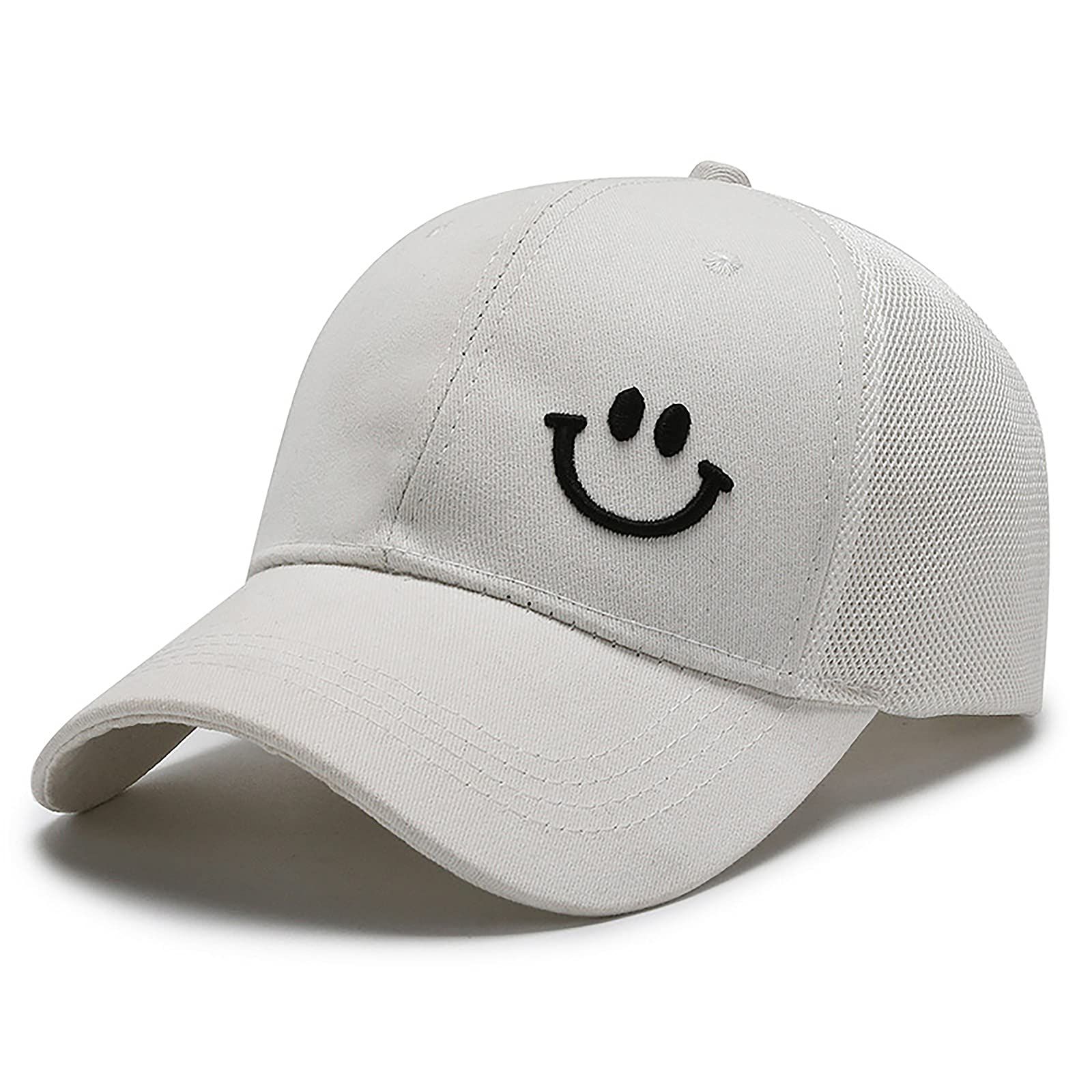 Smiley Face Hat - Trendy Y2K Smiley Face Tucker Hat Embroidery Smiley Cap for Women Man | Amazon (US)