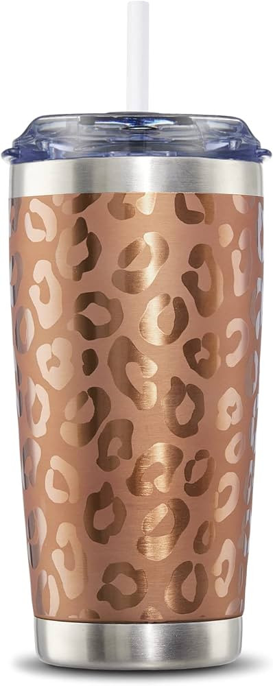 CIVAGO Insulated Tumbler with Lid and Straw, 20 oz Stainless Steel Vacuum Coffee Tumbler, Double ... | Amazon (US)