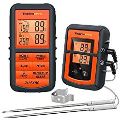 ThermoPro TP08B 500FT Wireless Meat Thermometer for Grilling Smoker BBQ Grill Oven Thermometer wi... | Amazon (US)